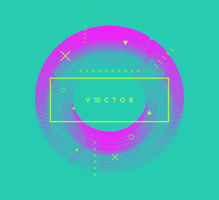 Torus. Element for design. 3d vector illustration for science, education or medicine.のイラスト素材