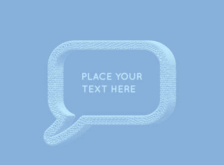 Speech icon. Design element. 3d vector illustration.のイラスト素材