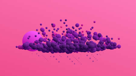 Cloud. Floating liquid blobs. Abstract banner with fluid shapes. 3D vector illustration for...