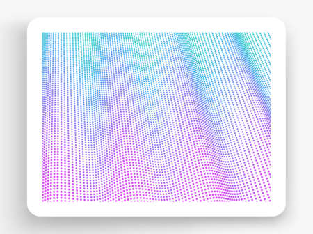 Wavy grid background. 3d abstract vector illustration.