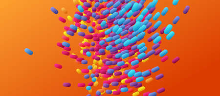 Abstract background with color ovals. Motion vector illustration.