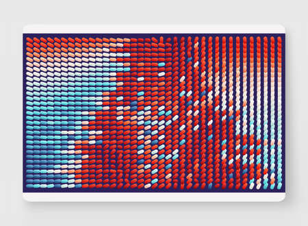 Abstract background with color ovals. Vector illustration.