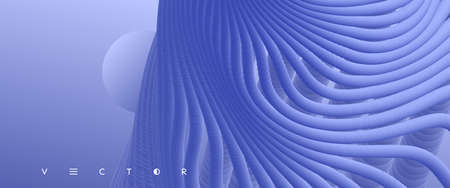 Particles stream. Abstract background with trendy gradients. 3d vector illustration for advertising,...