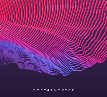 Particles stream. Abstract background with trendy gradients. 3d vector illustration for advertising, marketing or presentation.のイラスト素材