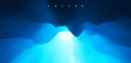 Sky with sun in the clouds. Nature background. Modern pattern. 3d vector Illustration.のイラスト素材