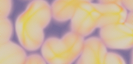 Background with convex forms. Grid surface. Vibrant trendy texture, with blending colors. 3d network design with particles. Can be used for advertising, marketing or presentation.のイラスト素材