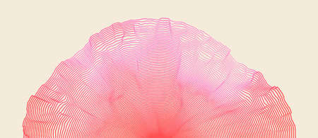 Abstract background with dynamic particles. Circular grid pattern. 3d vector illustration for...