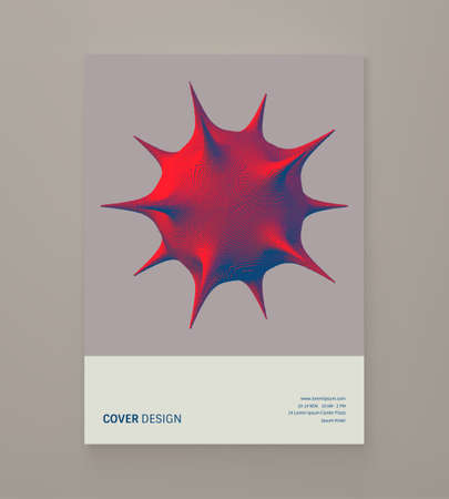 Virus particle. Pathogen organism. Deformed sphere. Background for medicine, science or technology. Voxel art. 3D vector illustration.のイラスト素材