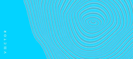 Abstract circular striped background. Pattern with optical illusion. 3D geometrical vector...