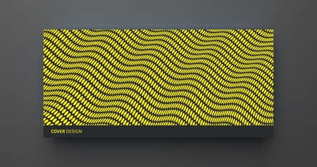 Wavy surface with optical illusion. Abstract polka dots pattern. Distorted texture. 3d vector...