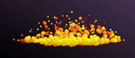 cloud. Floating liquid blobs. Abstract banner with fluid shapes. 3D vector illustration for advertising, marketing or presentation.のイラスト素材