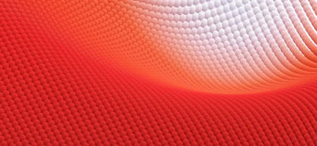 Wavy surface with dynamic effect. Molecular abstract background. Layer of cells. 3d vector illustration for science or medical.のイラスト素材