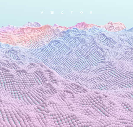 abstract ocean landscape. sea surface. water waves. nature background. Vector illustration for design.のイラスト素材