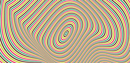 Pattern with optical illusion. Abstract striped background. 3d vector illustration.のイラスト素材