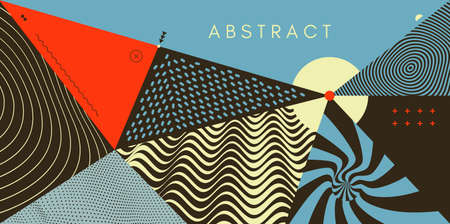 Backgrounds with abstract geometric pattern. Cover design template. Vector illustration. Can be used for advertising, marketing or presentation.のイラスト素材