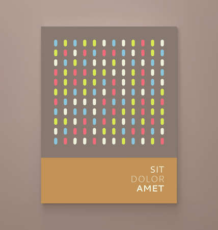 cover design template. Regular array or matrix of ovals. Big data graph visualization. coding process. 3d vector illustration for advertising, marketing and presentation.のイラスト素材