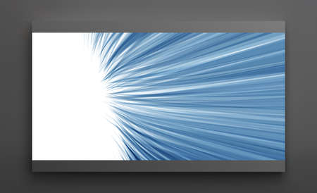 Lines forming track of speed movement. Transparent overlapping stripes on white background with space for text. 3d vector illustration for advertising, marketing or presentation.のイラスト素材