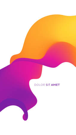 3D abstract wavy background with modern gradient colors. Motion sound wave. Vector illustration for banner, flyer, brochure, booklet, presentation or websites design.のイラスト素材