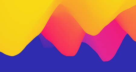 Abstract background with dynamic effect. Creative design with vibrant gradients. 3D vector Illustration.のイラスト素材