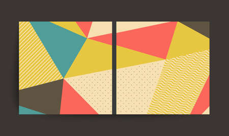 Backgrounds with abstract geometric pattern. Cover design template. Vector illustration. Can be used...