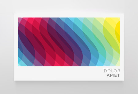 Abstract wavy background with dynamic effect. Modern screen design for mobile app and web. 3d vector illustration for brochure, banner, flyer or presentation.のイラスト素材