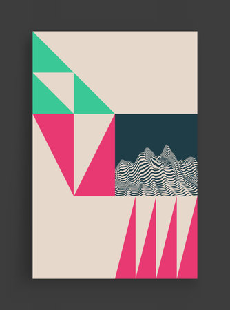 Cover design template. Abstract geometric pattern. Vector illustration for brochure, flyer, cover, poster, presentation, portfolio or banner.のイラスト素材