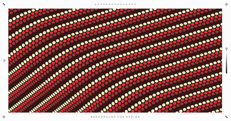 Wavy dotted background with optical illusion. Abstract polka dots pattern. 3d vector illustration.のイラスト素材