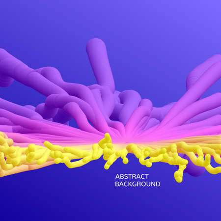 Abstract background with dynamic effect. 3d vector illustration in technology style.