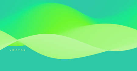 3D abstract wavy background with modern gradient colors. Motion sound wave. Vector illustration for banner, flyer, brochure, booklet, presentation or websites design.のイラスト素材