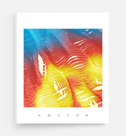 Particles stream. Abstract background with trendy gradients. 3d vector illustration for advertising, marketing or presentation.のイラスト素材