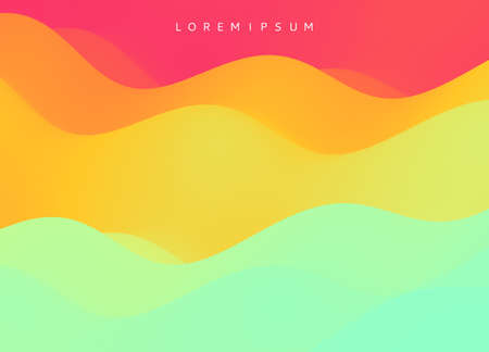 Abstract wavy background with modern gradient colors. Trendy liquid design. Modern pattern. Vector illustration for banners, flyers and presentation.のイラスト素材
