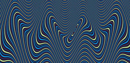 Abstract circular striped background. Pattern with optical illusion. 3D geometrical vector illustration.のイラスト素材
