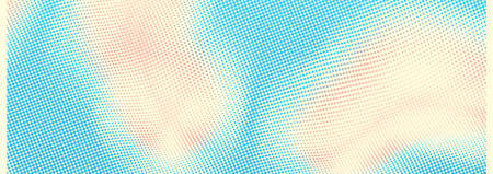 Halftone gradient background. Vibrant trendy texture, with blending colors. Cover design template. 3d network design with particles. Can be used for advertising, marketing, presentation.のイラスト素材