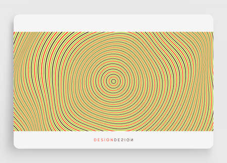 Abstract circular striped background. Pattern with optical illusion. 3D geometrical vector illustration.のイラスト素材