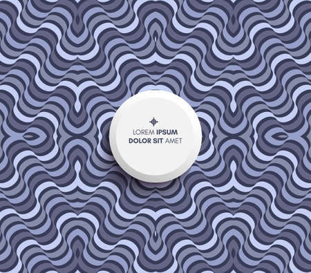 Pattern with optical illusion. simple graphic design. Abstract dynamic template with wavy curved ribbons. 3d vector illustration for banner, flyer, poster, cover or brochure.のイラスト素材