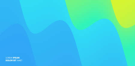 Abstract wavy background with modern gradient colors. trendy liquid design. motion sound waves. Vector illustration for banners, flyers and presentations.のイラスト素材