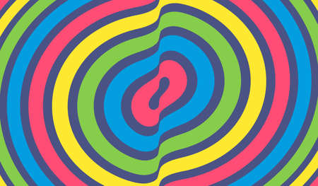 Pattern with optical illusion. Abstract striped background with ripple effect. vector illustration.のイラスト素材