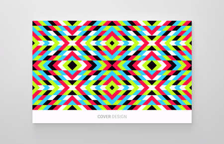 Mosaic pattern. geometric background. Textbook, booklet or notebook mockup. business brochure. cover design template. vector illustration.のイラスト素材
