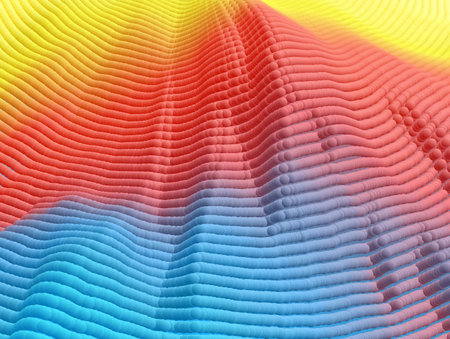 Liquid paint abstraction. Art design. Texture with dynamic particles. 3d vector Illustration.のイラスト素材