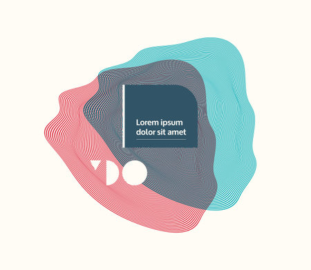 Abstract striped element with optical illusion. Vector illustration with dynamic effect.のイラスト素材