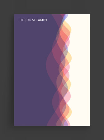 Abstract wavy background with dynamic effect. Modern screen design for mobile app and web. 3d vector illustration for brochure, banner, flyer or presentation.のイラスト素材
