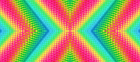 Abstract futuristic background in the shape of X. Pattern with molecular structure. 3d vector illustration.のイラスト素材