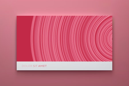 Abstract circular background with many thin lines. Many random circle with noise effect. Cover design template. Vector illustration for advertising, marketing or presentation.のイラスト素材