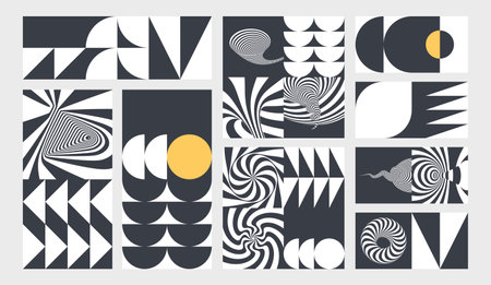 Cover design template. Abstract geometric pattern. Vector illustration for brochure, flyer, cover, poster, presentation, portfolio or banner.のイラスト素材