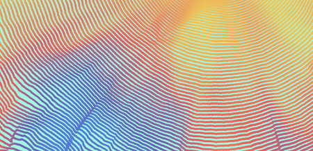 Abstract digital wave with dynamic particles. sound waves. Big data visualization. 3d vector illustration for business, science or technology.のイラスト素材