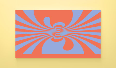 Abstract background made of distorted lines. Pattern with optical illusion. Psychedelic stripes. Vector illustration for brochure, flyer, card, banner or cover.のイラスト素材