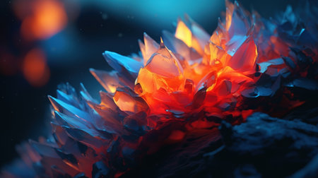 Crystals with druze. Generative AI. Illustration for banner, poster, cover, brochure or presentation.の素材