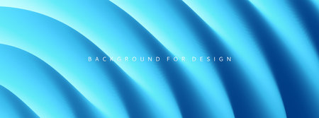 Abstract waved background with layers. Trendy covers design. Vector illustration in modern art style.のイラスト素材