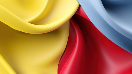Fabric with wavy folds. Abstract elegant background for design. Delicate and elegant silk cloth. Generative AI. Illustration for banner, poster, cover, brochure or presentation.の素材