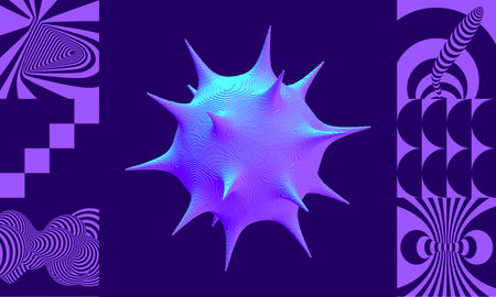 cover design template. Virus particle. Pathogenic organisms. Background for medicine, science or...
